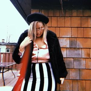 Black and White Stripe Skirt